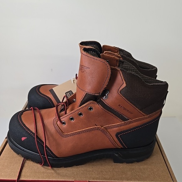 RED WING 2403 COMPOSITE SAFETY TOE LEATHER WORK BOOTS MADE IN USA 8.5 EE main image 4